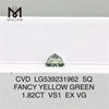 1,82 quilates melhor diamante de laboratório solto SQ Fancy Yellow Green diamante de laboratório custo preço de fábrica