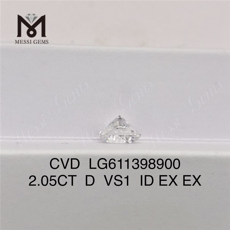 Diamante feito em laboratório de 2 quilates D VS1 ID Brilliance for Designers丨Messigems CVD LG611398900