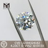4.23CT D VVS2 ID EX EX redondo cvd diamante cultivado em laboratório Acessível LG594324182丨Messigems