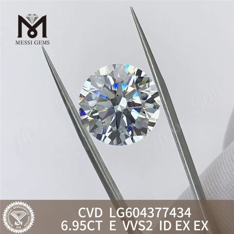 6.95CT E VVS2 ID EX EX CVD Diamantes cultivados em laboratório LG604377434 sem as minas丨Messigems 