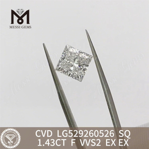 Diamantes certificados 1.43CT F VVS2 SQ igi Crafting Timeless Beauty丨Messigems CVD LG529260526