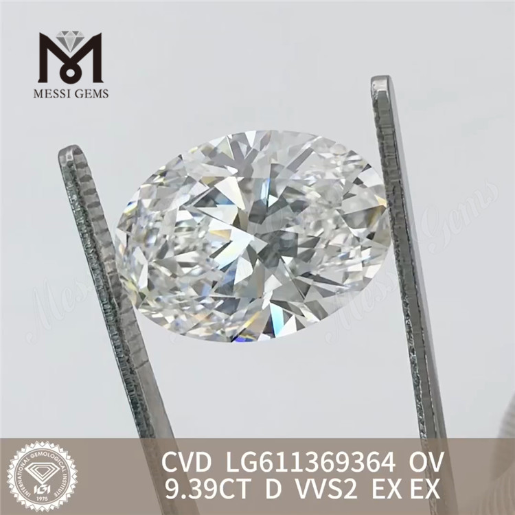 O laboratório 9.39CT criou diamantes OV D VVS2 LG611369364丨Messigems