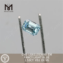 1.53CT EM FANCY LIGHT BLUE VS1 CVD diamante solto LG611353650 