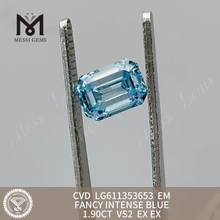 1.90CT VS2 EM FANCY INTENSE BLUE diamantes cultivados em laboratório soltos atacado丨Messigems CVD LG611353653 