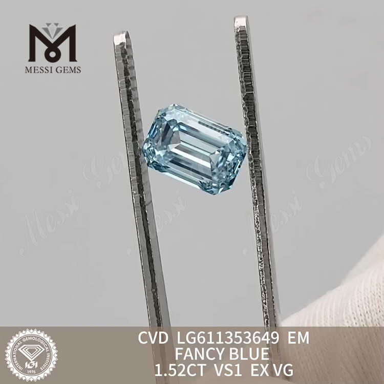 1.52CT VS1 EM FANCY BLUE CVD diamantes de brilho cultivado Padrão para Excelência LG611353649 