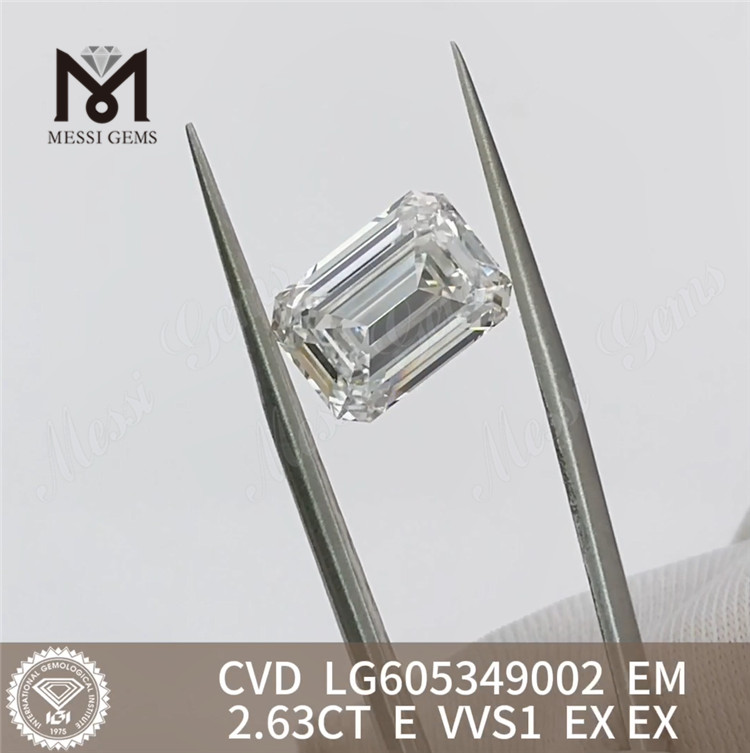 Certificado 2.63CT E VVS1 EM IGI para diamante CVD para Designers丨Messigems LG605349002