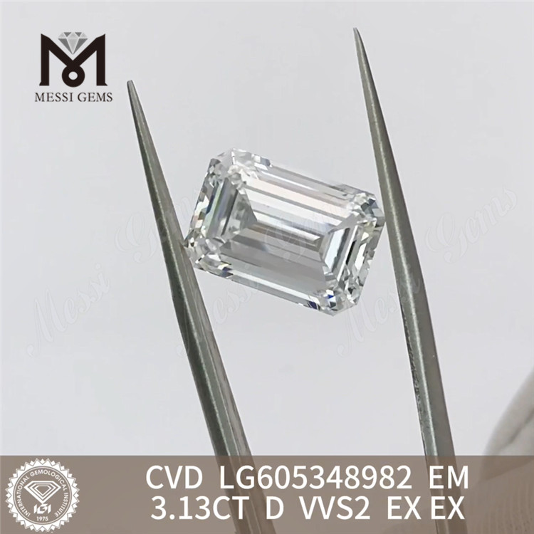 Diamantes certificados 3.13CT D VVS2 EM 3ct igi para joias artesanais CVD丨Messigems LG605348982