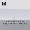 1.22CT D VVS1 diamante de laboratório 1 quilate coleção CVD丨Messigems LG607342430