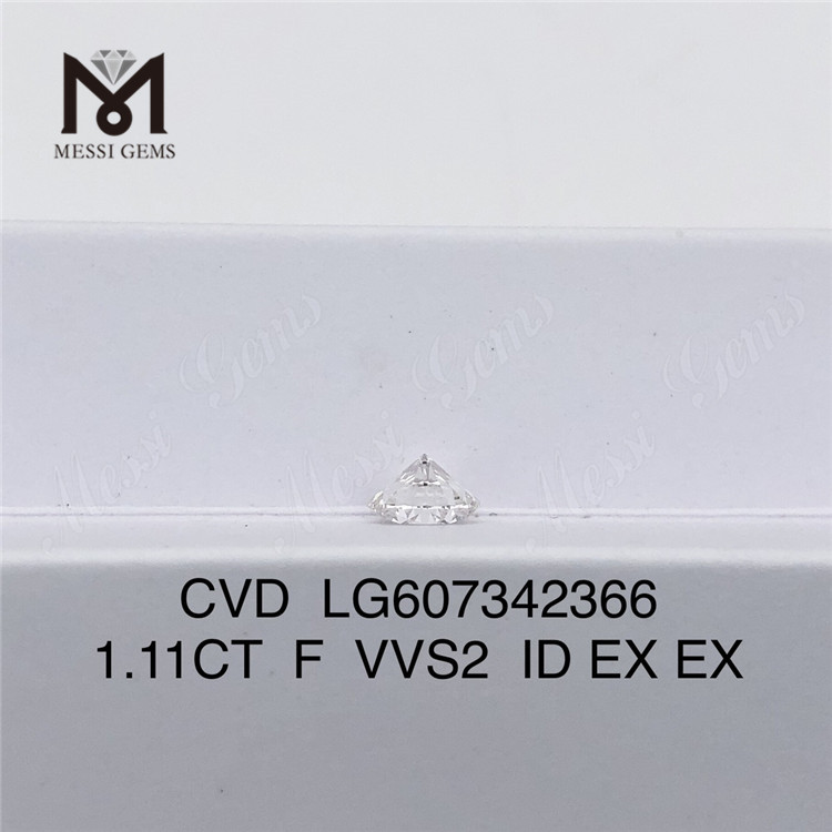  Preço do diamante de laboratório 1.11CT F VVS2 CVD por quilate Brilliance丨Messigems LG607342366