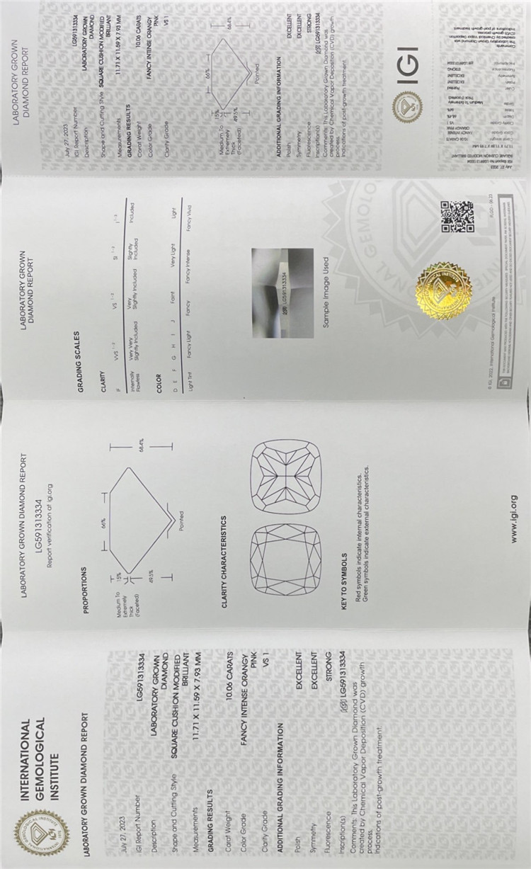 diamantes rosa feitos em laboratório