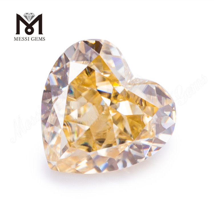 9 * 9mm Coração solto moissanite diamante M-Amarelo fabricante de pedra moissanite