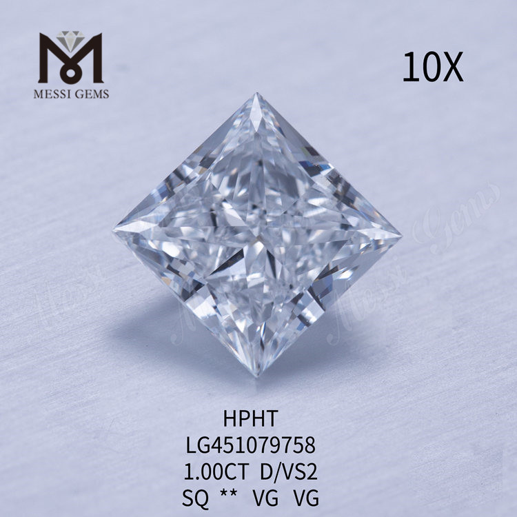 Diamante redondo cultivado em laboratório D HPHT VS2 de 1,00 quilate