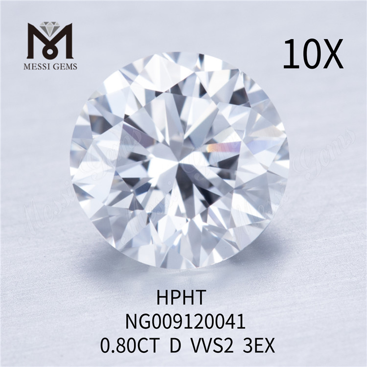 Diamante de laboratório VVS redondo 0,80CT D 3EX diamantes cultivados em laboratório atacado