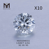 G 1,028 ct SI1 diamante branco cultivado em laboratório pedra redonda EX CUT