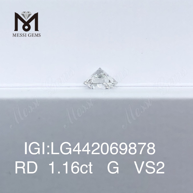1,16 quilates G VS2 Round IDEAL 2EX diamantes cultivados em laboratório 1 quilate