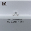 Preço de diamante criado em laboratório de 2,01 quilates F VS1 EX Cut Round 2 quilates 