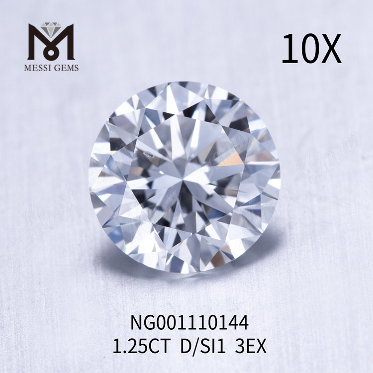 1,25 ct D RD SI1 EX Cut Grade os melhores diamantes cultivados em laboratório