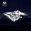 1 ct 14k 18k anéis de casamento moissanite anel de ouro para venda