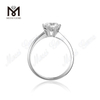 Messi Gems clássico redondo moissanite diamante eternidade 925 anel de prata esterlina