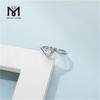 Messi Gems 1 quilate moissanite diamante 925 anéis de noivado em prata de lei