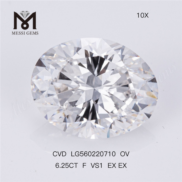 6.25CT F VS1 EX EX CVD OV maior diamante artificial IGI preço de atacado