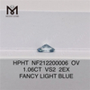NF212200006 OV 1.06CT VS2 2EX FANCY LIGHT BLUE HPHT diamantes sintéticos