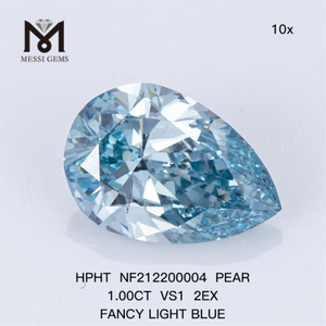 NF212200004 1,00CT VS1 2EX FANTÁSTICO LUZ AZUL HPHT PERA Diamante