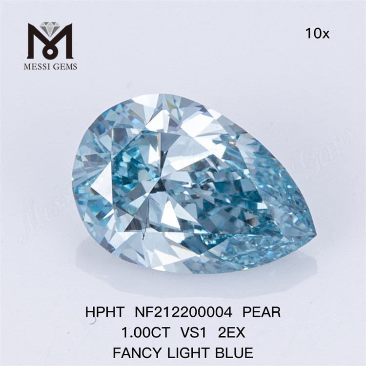 NF212200004 1,00CT VS1 2EX FANTÁSTICO LUZ AZUL HPHT PERA Diamante