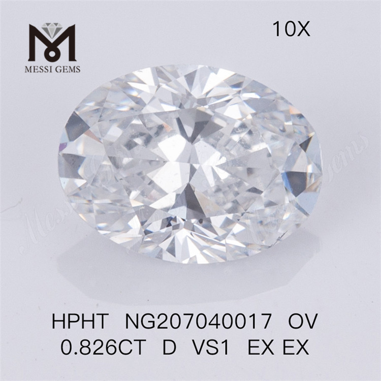 HPHT OV 0,826CT D VS1 EX EX Diamante Sintético