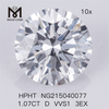 Diamantes de laboratório HPHT 1.07CT D VVS1 3EX RD 