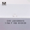 1,15 ct F VS cvd diamantes feitos pelo homem IF 3EX laboratório diamante preço de atacado