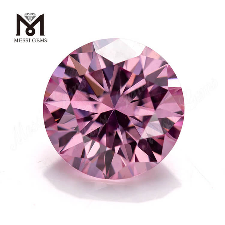 Certificado GRA de alta qualidade 1 quilate de preço de atacado rosa Moisonita pedra preciosa de forma redonda para joias