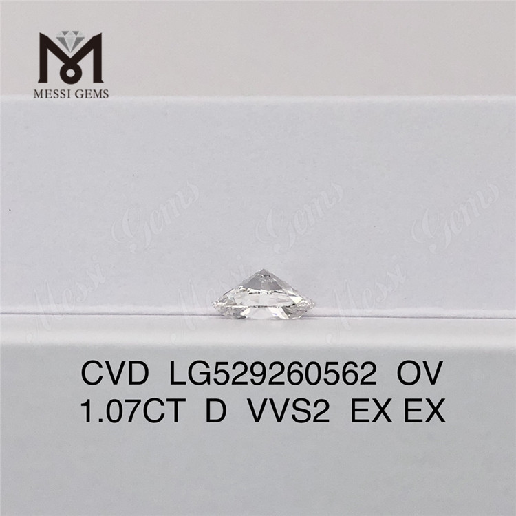 1,07ct D Vvs Lab Diamond OVAL Melhor Diamante Lab Solto CVD