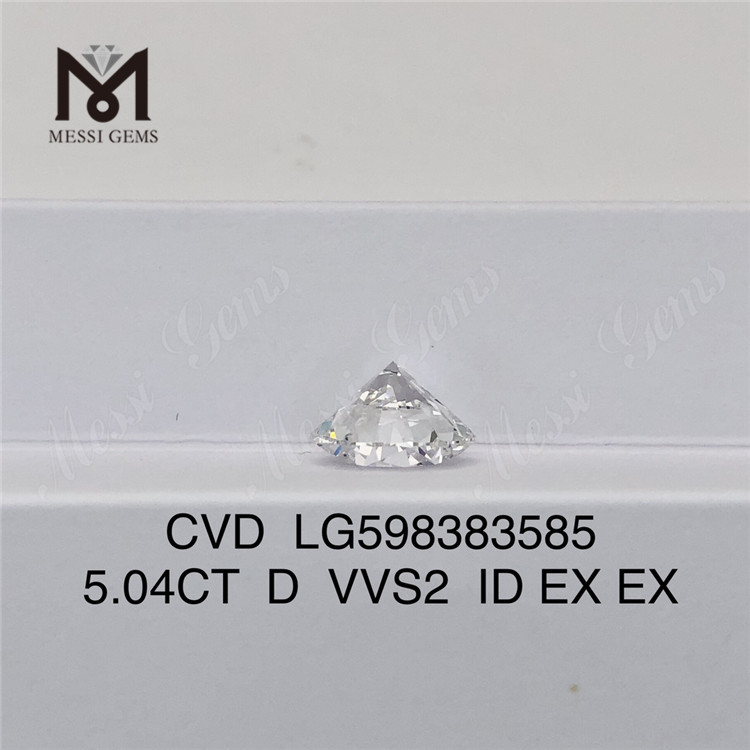 5.04CT D VVS2 ID cvd diamante sintético LG598383585 
