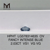 2.03CT VS1 VG VG OV FANCY INTENSE AZUL Profundo Diamante Azul Hpht LG578314635