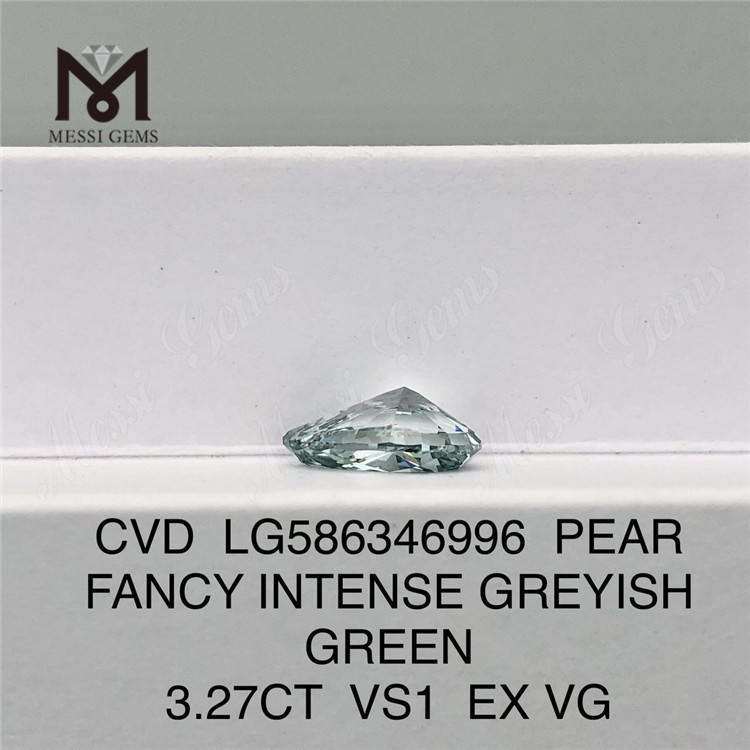 3.27CT VS1 EX VG FANCY INTENSO VERDE ACINZENTADO ps diamantes cvd verde CVD LG586346996 