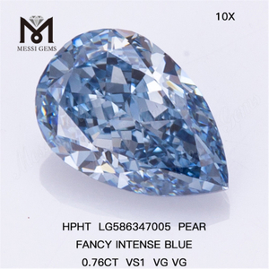0.76CT VS1 VG VG HPHT PS Diamante Azul Intenso Extravagante LG586347005