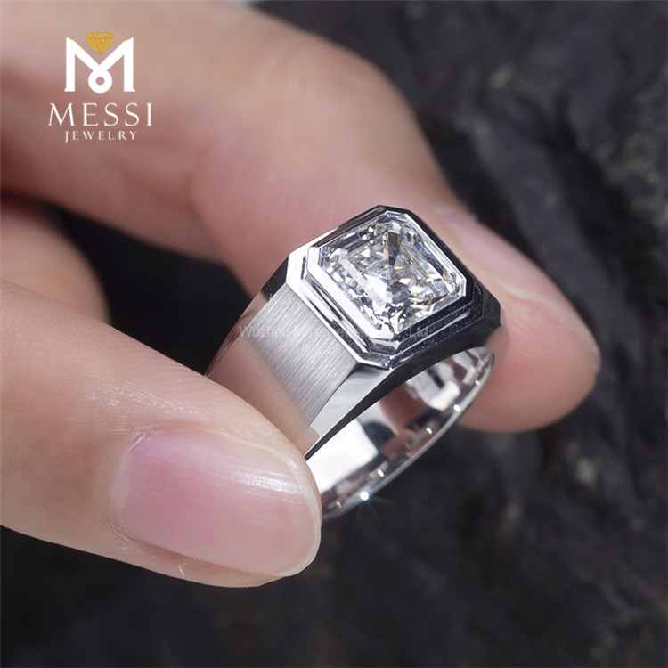 anel masculino de diamante feito pelo homem