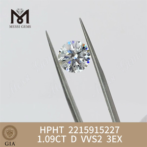 Diamantes cultivados em laboratório 1.09CT D VVS2 3EX HPHT GIA 2215915227丨Messigems 