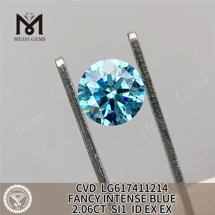 2.06CT SI1 FANCY INTENSE BLUE diamante cultivado em laboratório CVD LG617411214