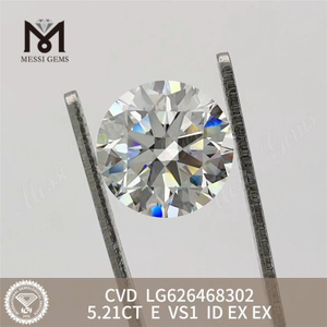 5.21CT E VS1 ID CVD Diamantes feitos em laboratório LG626468302丨Messigems