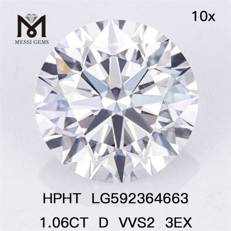 Diamantes 1.06CT D VVS2 3EX HPHT para venda LG592364663 