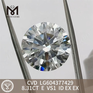 Diamante igi de 8,31 quilates E VS1 ID Diamantes de laboratório CVD no atacado a preços imbatíveis LG604377429丨Messigems