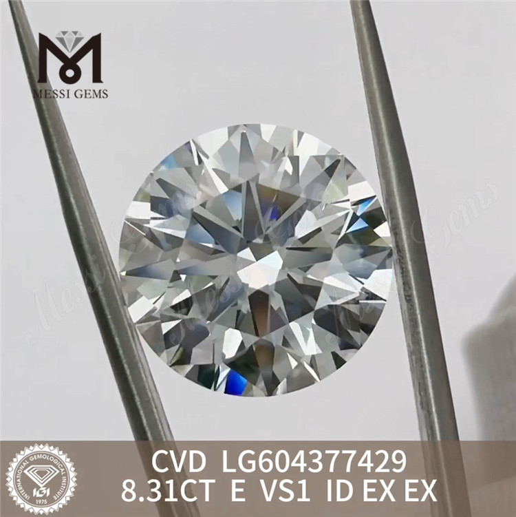 Diamante igi de 8,31 quilates E VS1 ID Diamantes de laboratório CVD no atacado a preços imbatíveis LG604377429丨Messigems
