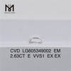 Certificado 2.63CT E VVS1 EM IGI para diamante CVD para Designers丨Messigems LG605349002