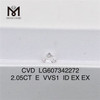 Diamantes classificados IGI de 2,05 quilates E VVS1 CVD Diamond revelando a beleza丨Messigems LG607342272 