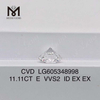 Custo de diamante artificial 11.11CT E VVS2 ID Valores ecológicos丨Messigems CVD LG605348998