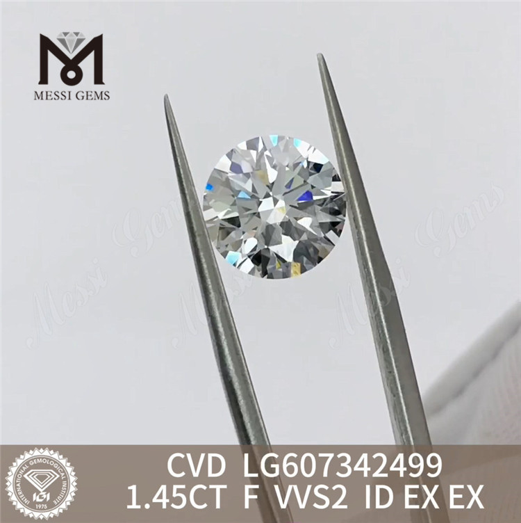  Preço do diamante cvd 1.45CT F VVS2 por quilate Brilho Sustentável丨Messigems LG607342499