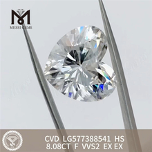 8.08CT F VVS2 EX HS SHOP CVD FABRICATION DIAMIDOS LG577388541 丨 Messigems
