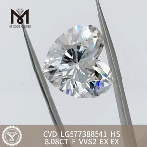 8.08CT F VVS2 EX HS SHOP CVD FABRICATION DIAMIDOS LG577388541 丨 Messigems